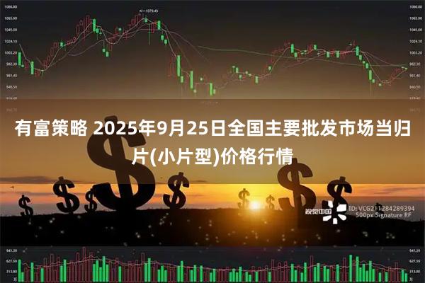 有富策略 2025年9月25日全国主要批发市场当归片(小片型)价格行情
